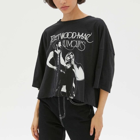 Urban Outfitters Tops - Fleetwood Mac Rumors oversized crop boxy T